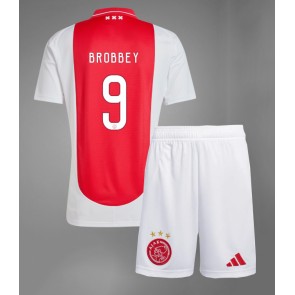 Ajax Brian Brobbey #9 Domaci Dres za Dječji 2024-25 Kratak Rukavima (+ kratke hlače)